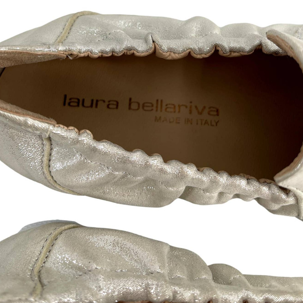 Laura Bellariva Gold Metallic Slip-On Sneaker European Size 37 EUC - Picture 2 of 10